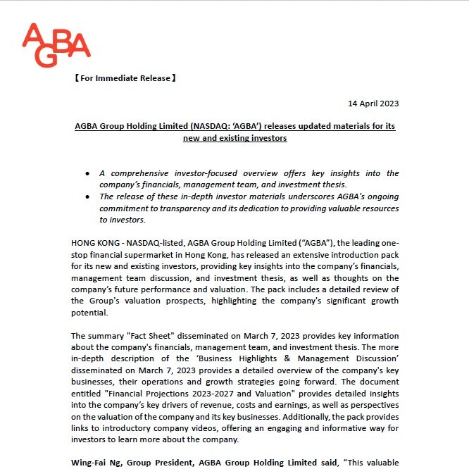 Apr 14 Press Release